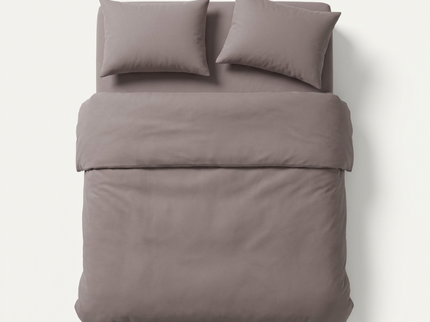 Dekbedovertrek Percale Katoen Uni - Taupe