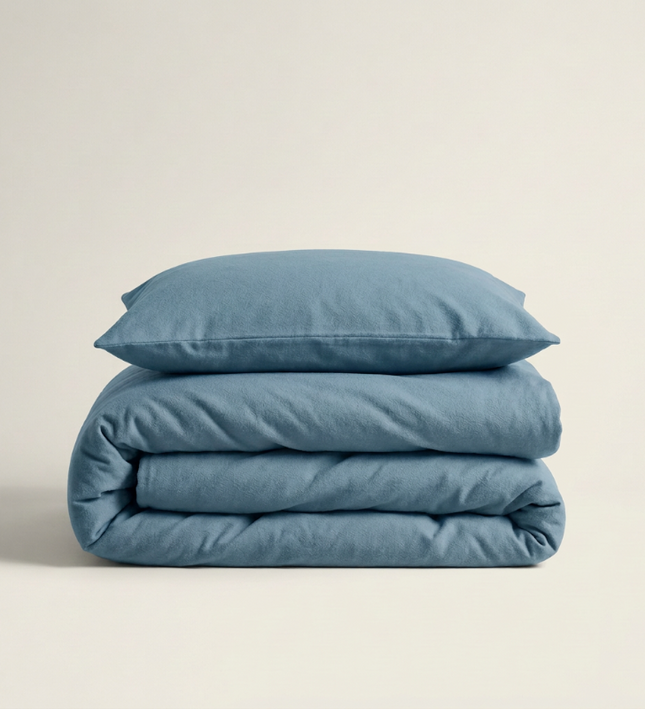 Dekbedovertrek Percale Katoen Uni - Blauw