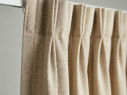 Gordijnen met Linnen Look - Haken - Beige