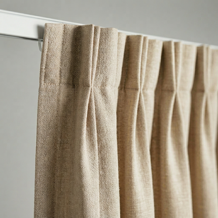 Gordijnen met Linnen Look - Haken - Beige