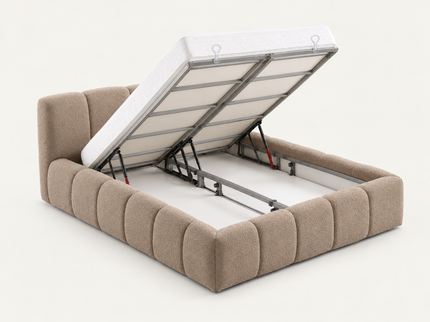 Boxspring met Opbergruimte Palermo - Taupe