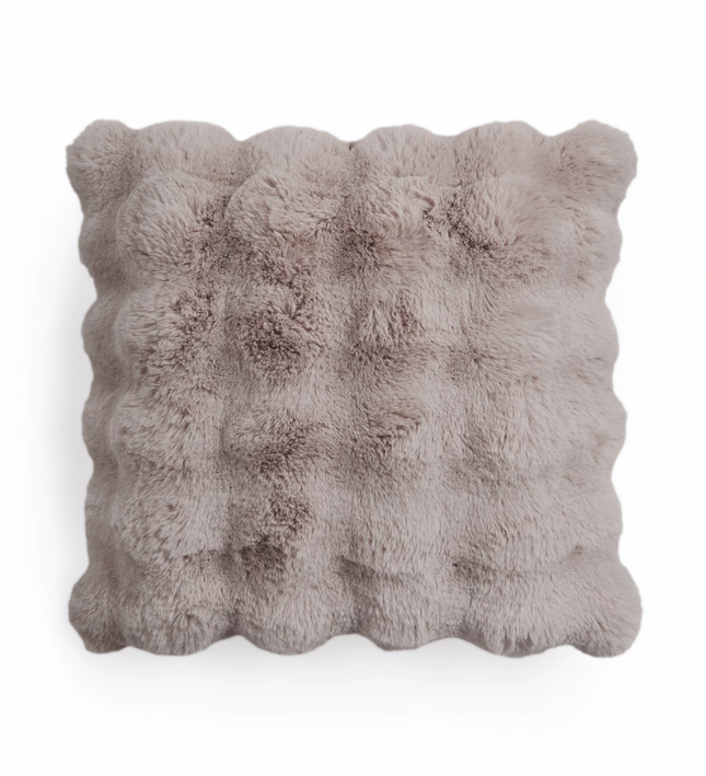 Sierkussen Pom Rabbit Fur - Taupe/Rose