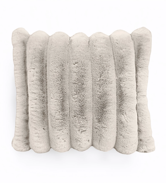 Sierkussen Rib Rabbit Fur - Ecru