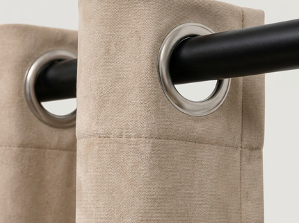 Premium Gordijnen 100% Verduisterend - Ringen - Ecru