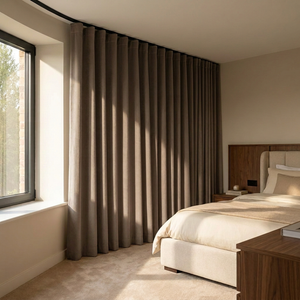 Premium Gordijnen 100% Verduisterend - Haken - Taupe