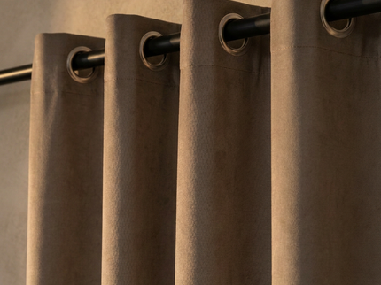 Premium Gordijnen 100% Verduisterend - Ringen - Taupe