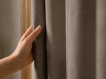 Premium Gordijnen 100% Verduisterend - Ringen - Taupe