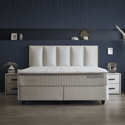 Boxspring met opbergruimte Birdybedd - Beige