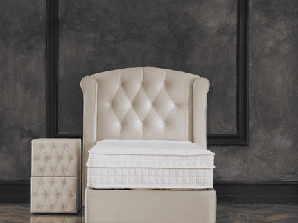 Boxspring met Opbergruimte - Aurora - Beige