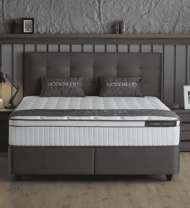 Boxspring met opbergruimte Modebedd - Antraciet