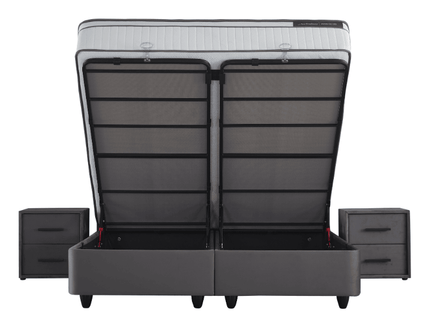 Boxspring met opbergruimte Modebedd - Antraciet