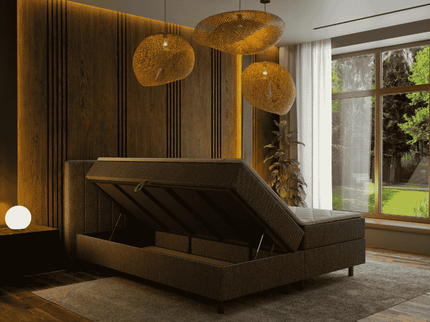 Boxspring met opbergruimte Beam - Antraciet