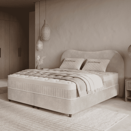 Boxspring met Opbergruimte - Arcus - Beige