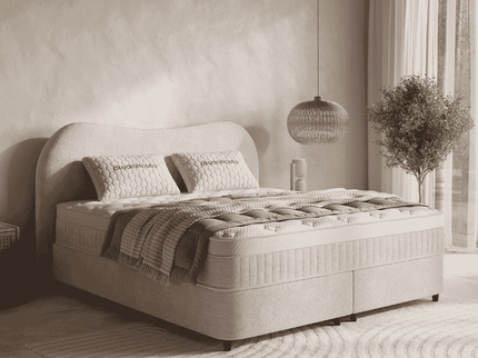 Boxspring met Opbergruimte - Arcus - Beige