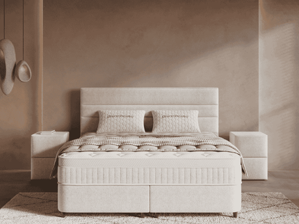 Boxspring met Opbergruimte - Horizon - Off-White