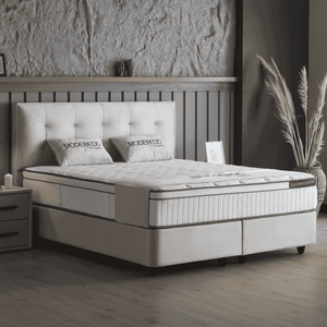 Boxspring met opbergruimte Modebedd - Beige