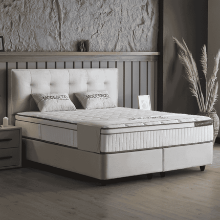 Boxspring met opbergruimte Modebedd - Beige