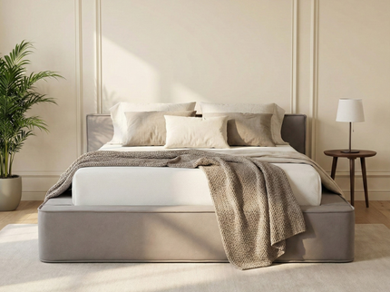 Boxspring met Opbergruimte Amour Tranquility - Velvet - Taupe