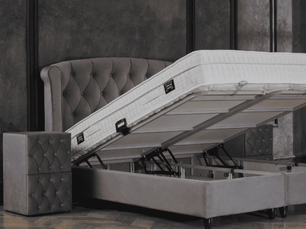 Boxspring met Opbergruimte - Aurora - Antraciet
