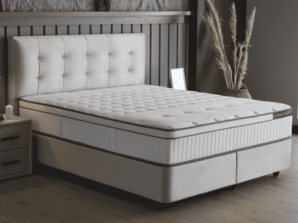 Boxspring met opbergruimte Modebedd - Beige