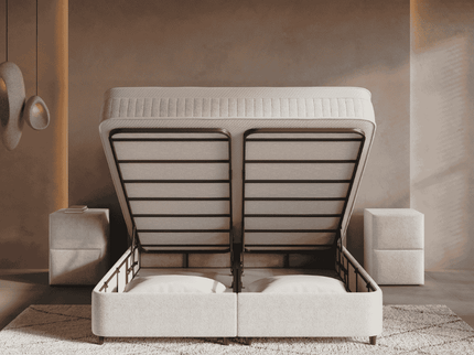 Boxspring met Opbergruimte - Horizon - Off-White