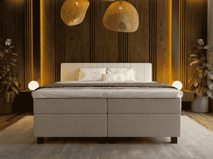 Boxspring met opbergruimte Beam - Beige