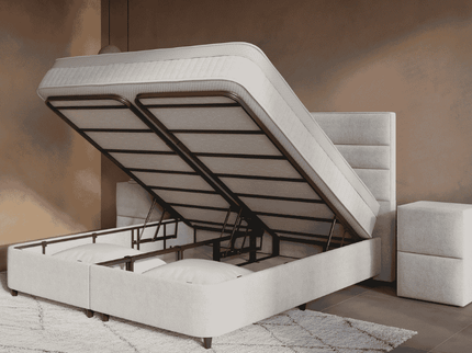 Boxspring met Opbergruimte - Horizon - Off-White