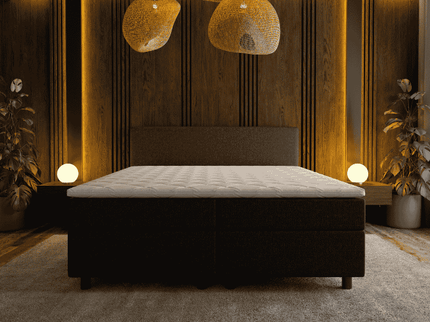 Boxspring met opbergruimte Hotel - Zwart