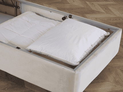 Boxspring met Opbergruimte - Aurora - Beige