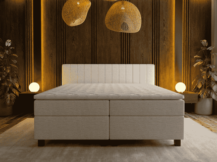 Boxspring met opbergruimte Beam - Beige