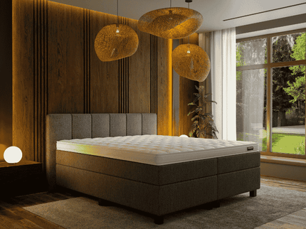 Boxspring met opbergruimte Wide - Antraciet