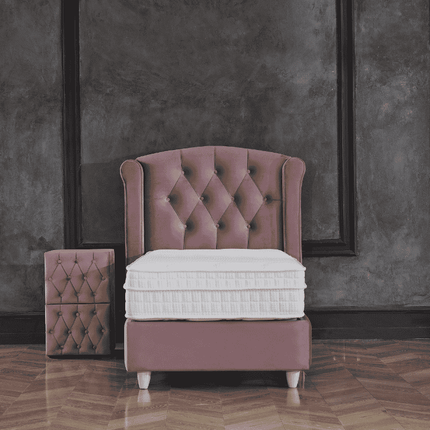 Boxspring met Opbergruimte - Aurora - Roze