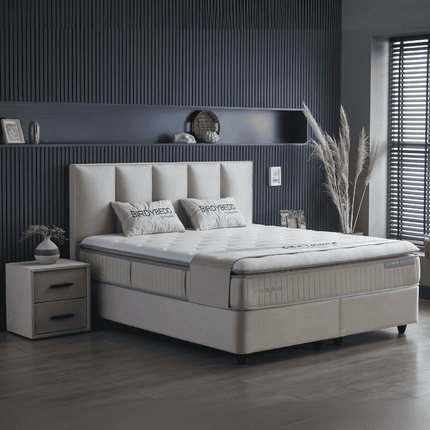 Boxspring met opbergruimte Birdybedd - Beige