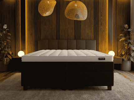 Boxspring met opbergruimte Wide - Zwart
