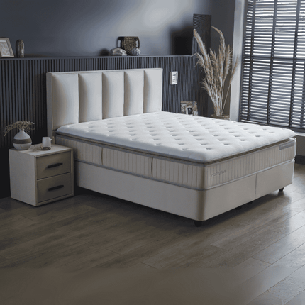 Boxspring met opbergruimte Birdybedd - Beige