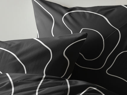 Dekbedovertrek Doodles - Zwart