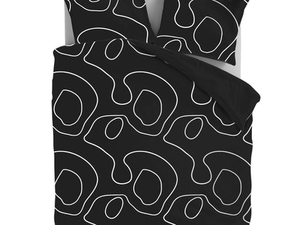 Dekbedovertrek Doodles - Zwart