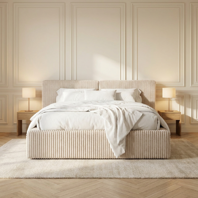 Boxspring met Opbergruimte - Salerno - Teddy Rib