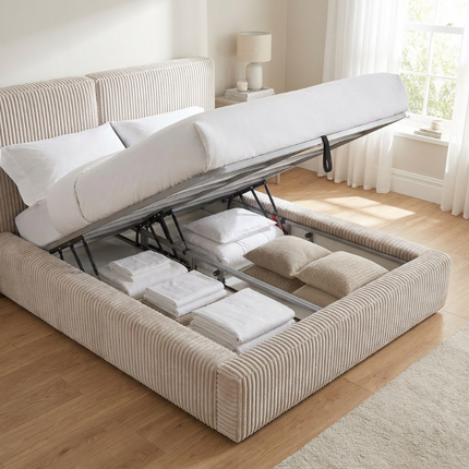 Boxspring met Opbergruimte - Salerno - Teddy Rib