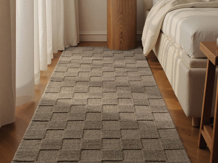 Wollen Vloerkleed Scala - Grijs / Beige