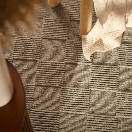 Wollen Vloerkleed Scala - Grijs / Beige