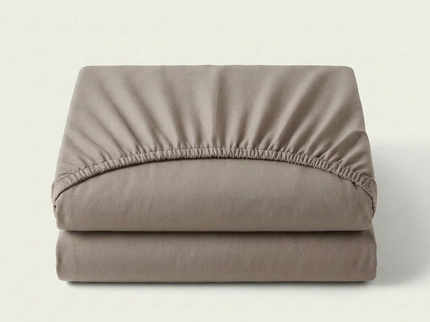 Topper Hoeslaken - Egyptisch Katoen Jersey Stretch - Taupe