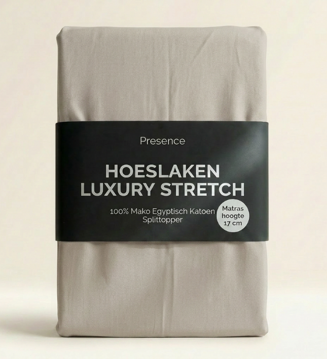Splittopper Hoeslaken- Mako Jersey Katoen - Crème