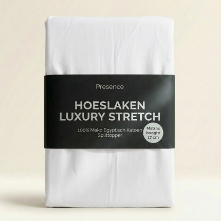 Splittopper Hoeslaken- Mako Jersey Katoen - Wit