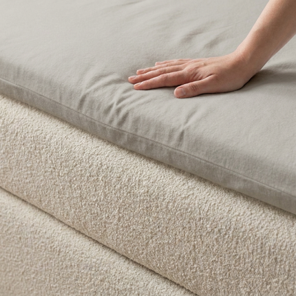 Splittopper Hoeslaken - Katoen Flanel - Grijs/Taupe