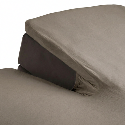 Splittopper Hoeslaken - Katoen Flanel - Taupe