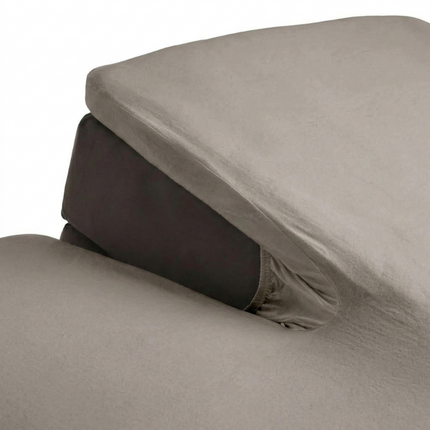 Splittopper Hoeslaken Katoen Flanel - Taupe