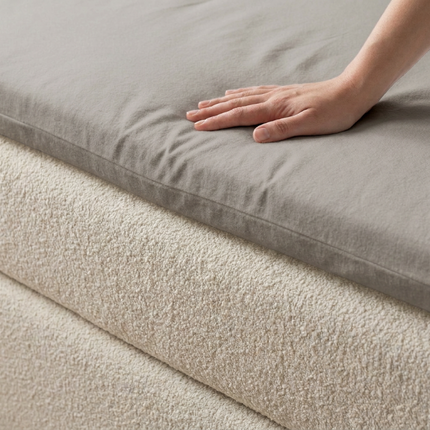 Splittopper Hoeslaken Katoen Flanel - Taupe