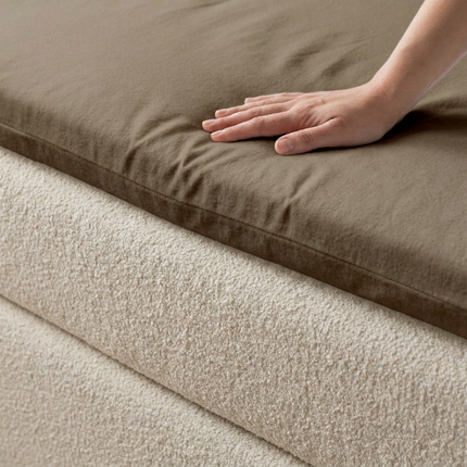 Splittopper Hoeslaken Katoen Flanel - Truffel