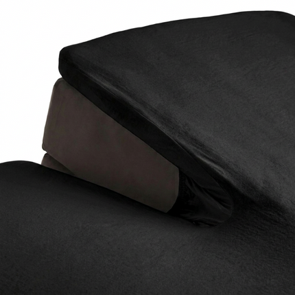 Splittopper Hoeslaken Katoen Flanel - Zwart
